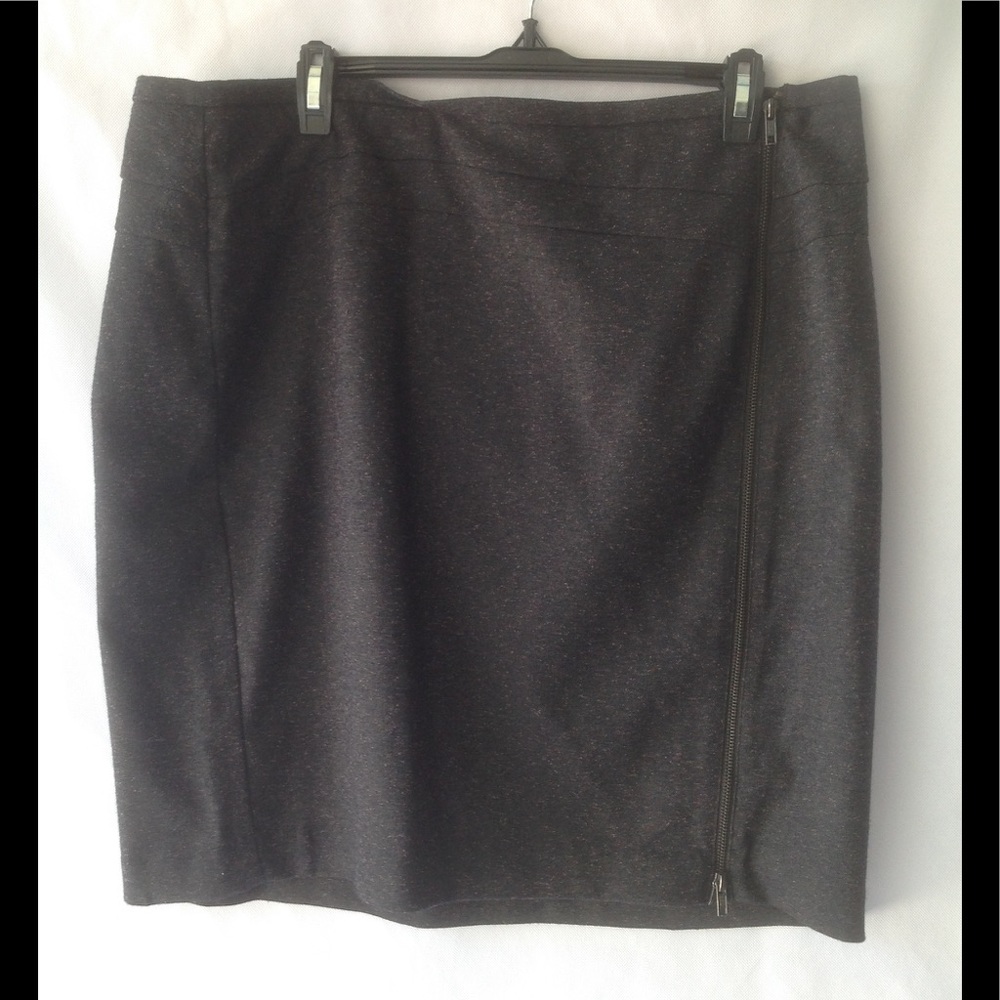 Worthington Mini Skirt - Black/Charcoal - Size 18